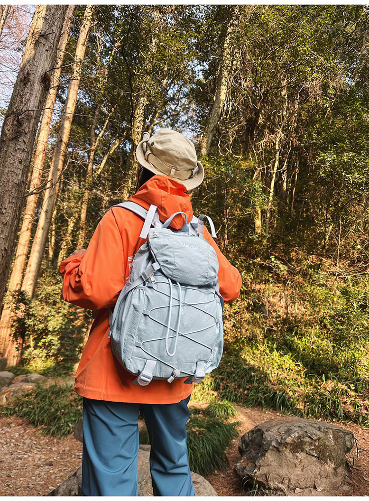 跨境双肩包男轻便登山包抽绳大容量户外旅行双肩包女大学生书包女详情25