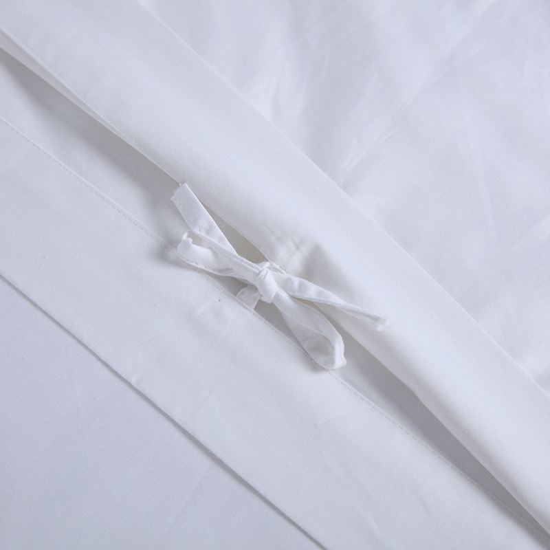 40S60S80S喷气贡缎纯棉四件套贡缎长绒棉白色床单被套宾馆专用高档酒店床上用品详情图4