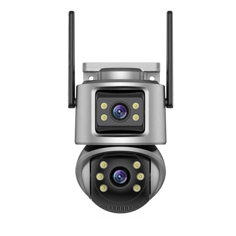 Dual-eye monitor, home outdoor monitoring, wireless network camera, wifi high-definition 360-degree gun ball camera Item Picture