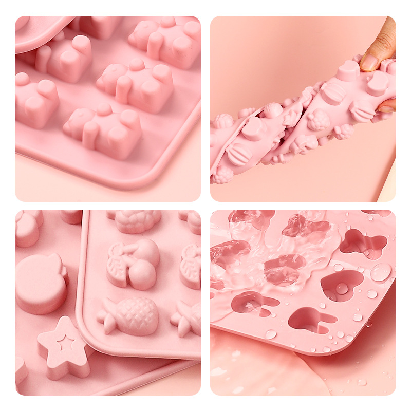 Creative Diy Animal Fruit Silicone Mold Qq Sugar Homemade Jelly Food Grade High Temperature Resistant Gummy Drop Mold Application Scenario