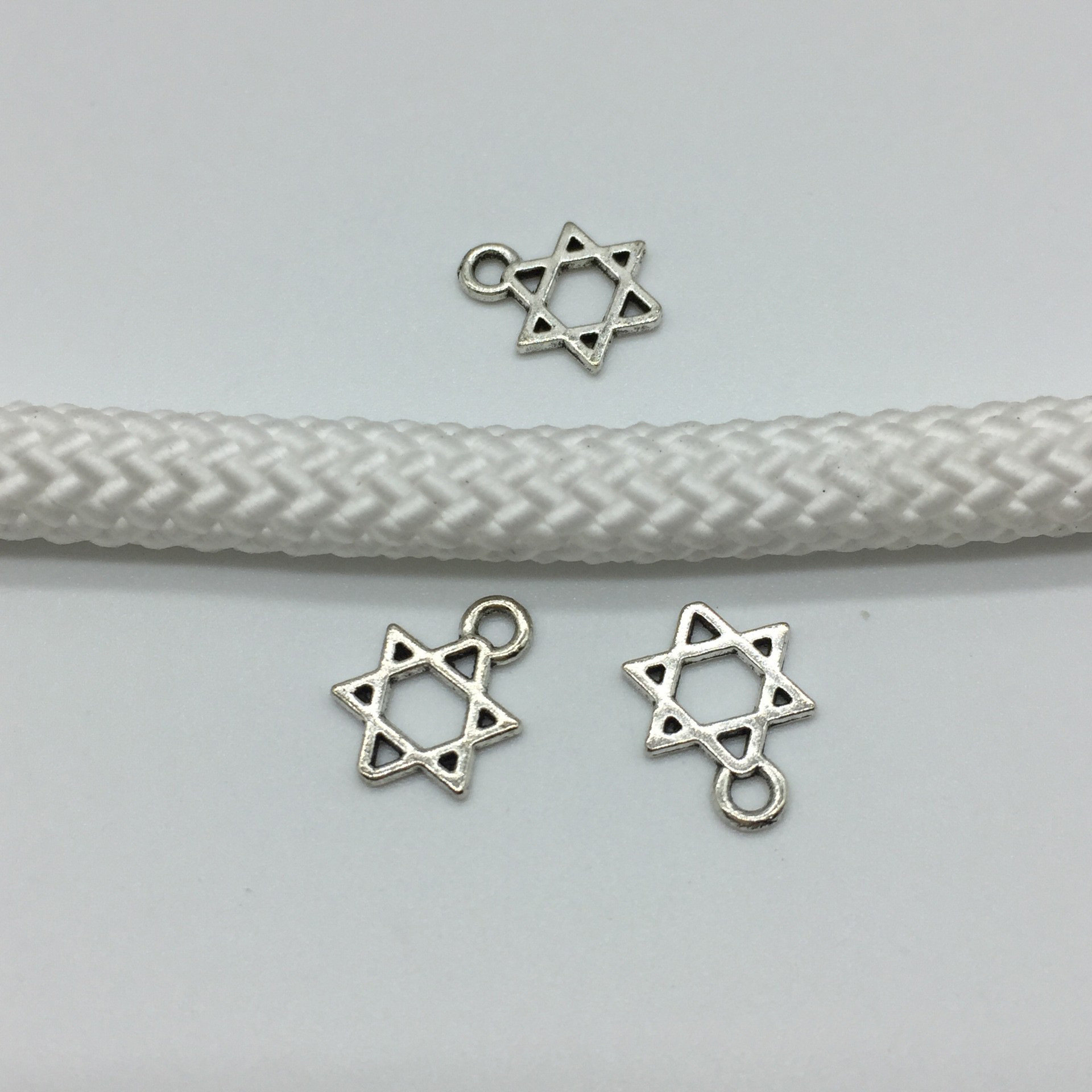 9*12Mm Ancient Silver Star Accessories Bracelet Star Moon Pendant Diy Hexagon Star Pendant Manufacturers Wholesale Specification drawing