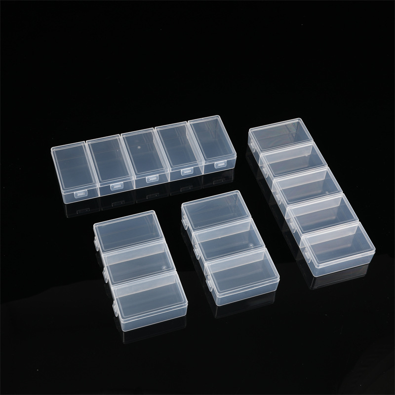 透明PP塑料盒子饰品串珠包装盒螺丝五金连排工具整理盒渔具收纳盒