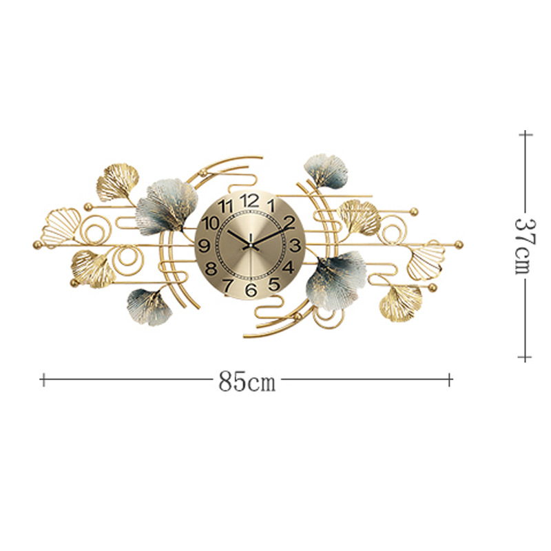New Chinese-style light luxury wall clock, living room home fashionable clock, sofa, study, wall decoration clock, wall watch, creative clock decoration, Chinese trend details Picture