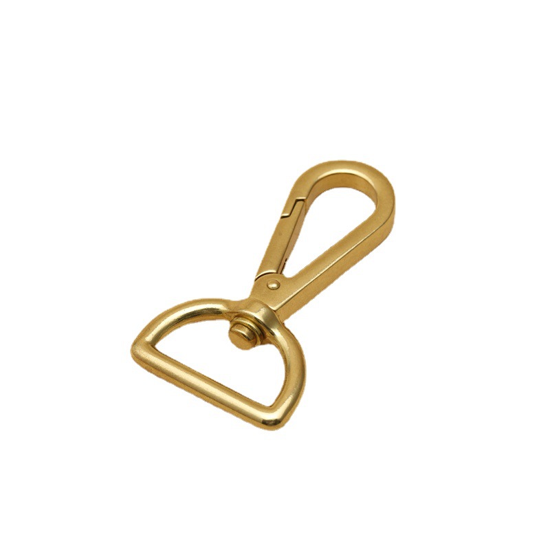 Brass Square Bottom Swivel Buckles Lobster Buckles Dog Buckles Pure Copper Key Chain Handmade Leather Case Hardware Accessories Application Scenario