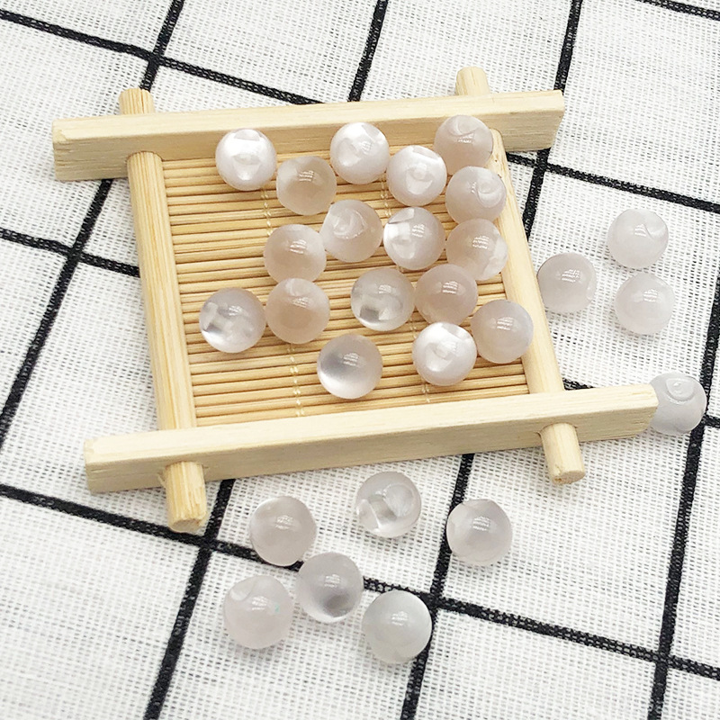 Resin buttons, pearl buttons, imitation jade buttons for Hanfu and cheongsam, colorful and dyeable buttons for shirts, fashion and ancient costumes details Picture