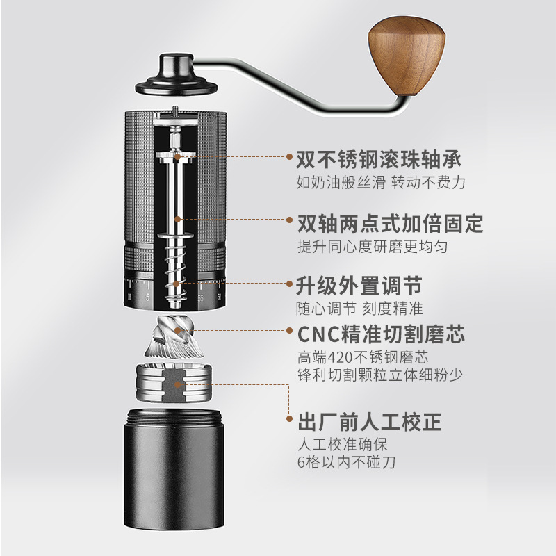 手摇咖啡机实物图