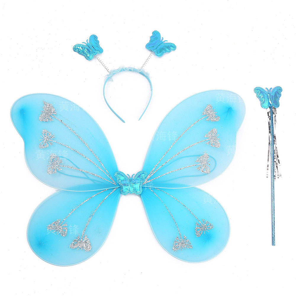 New Net Red Butterfly Wings Set Children's Birthday Party Photo Decoration Props Stalls Toy Wings Wholesale details Picture