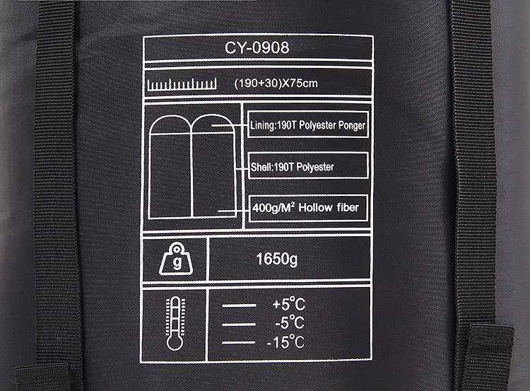 野营睡袋实物图