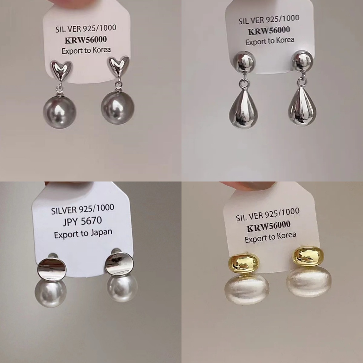 Uno de dos vestidos de oro y plata color de impacto pendientes de gota de agua fría y fría calidad de aire de alta calidad sensación ligera de lujo clavos de oído para mujeres niche details Picture