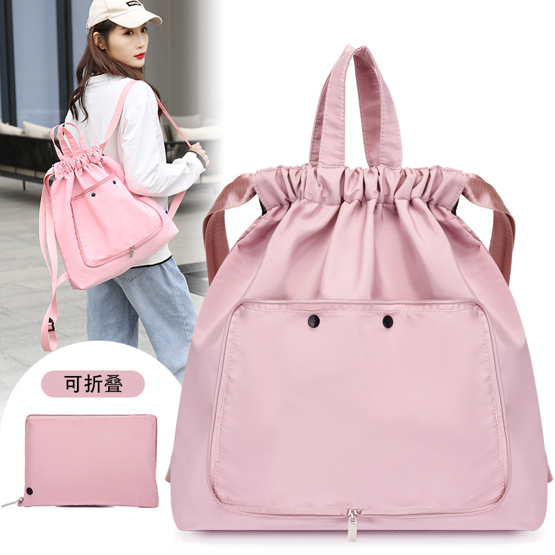 New Folding Backpack Dry And Wet Separation Fitness Bag Light Yoga Travel Bag Logo Multi-Functional Storage Bag details Picture