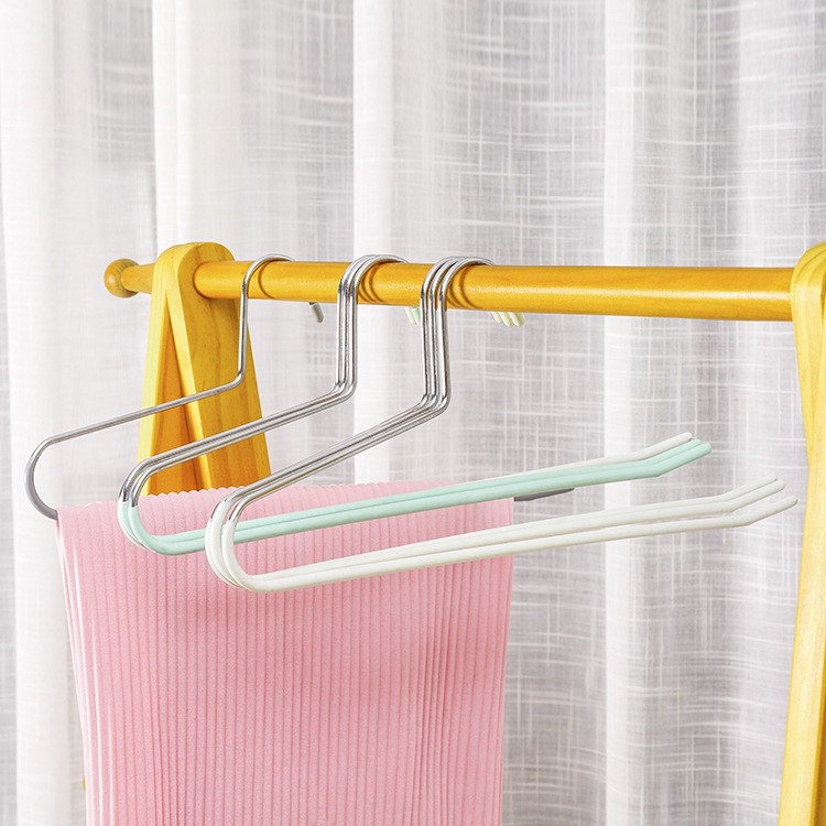浸胶不锈钢浸塑裤架Z型毛巾架2字型单层丝巾架衣柜收纳挂架批发 