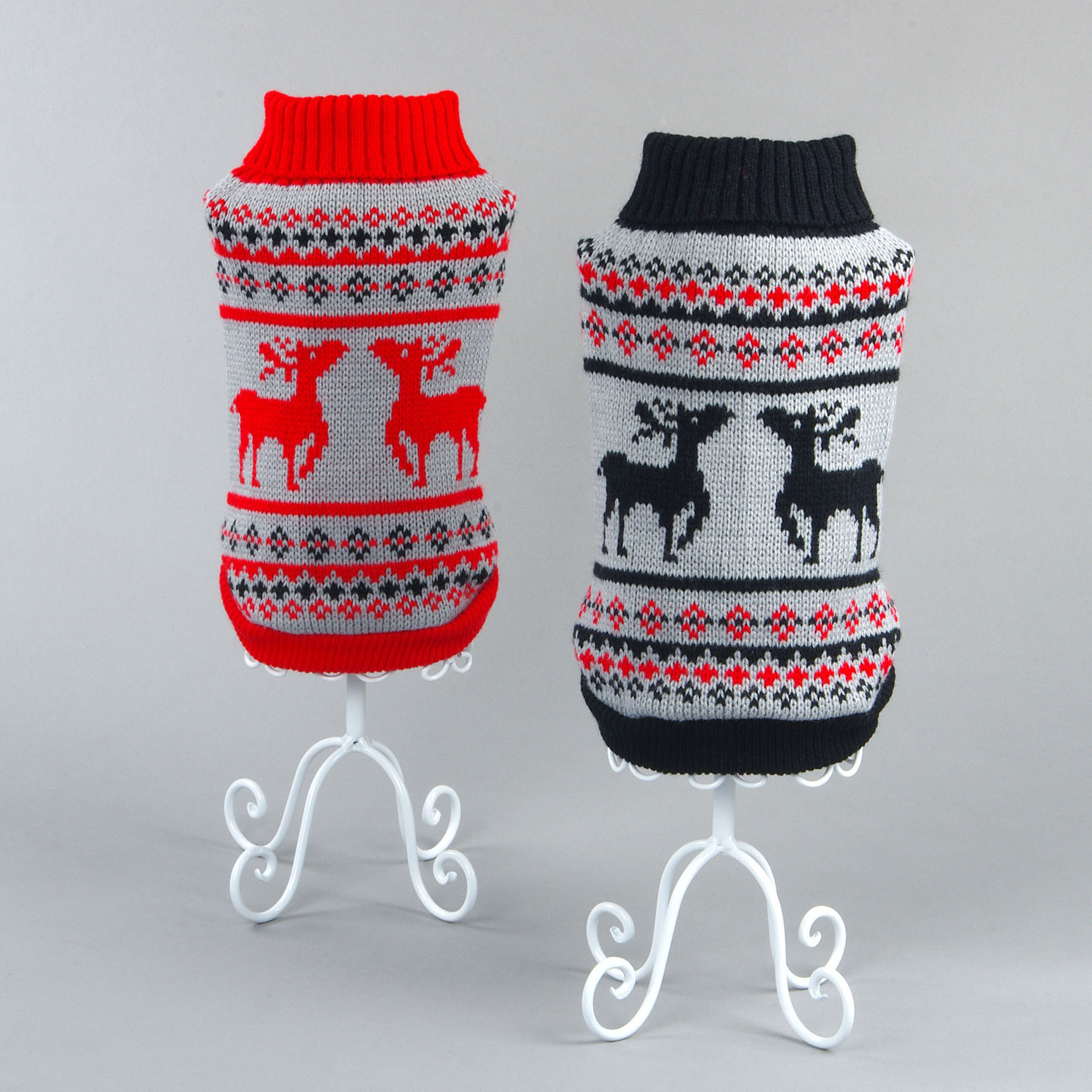 宠物毛衣圣诞可爱麋鹿图案猫咪服饰加厚保暖舒适针织狗狗毛衣服装图