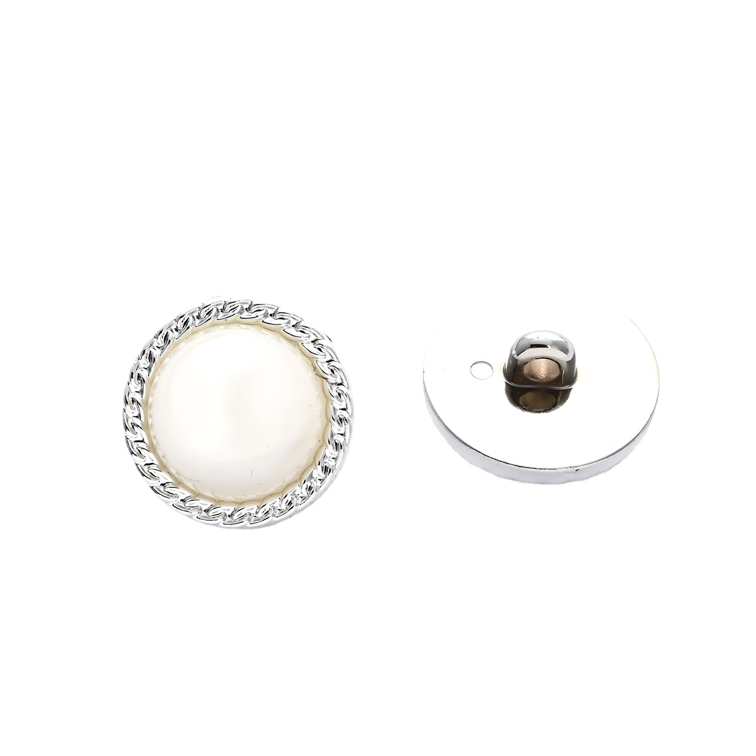 The new Korean-style round and simple clothing buttons are selling well. Metal-edge spiral pattern buttons are available for wholesale from the manufacturer Item Picture