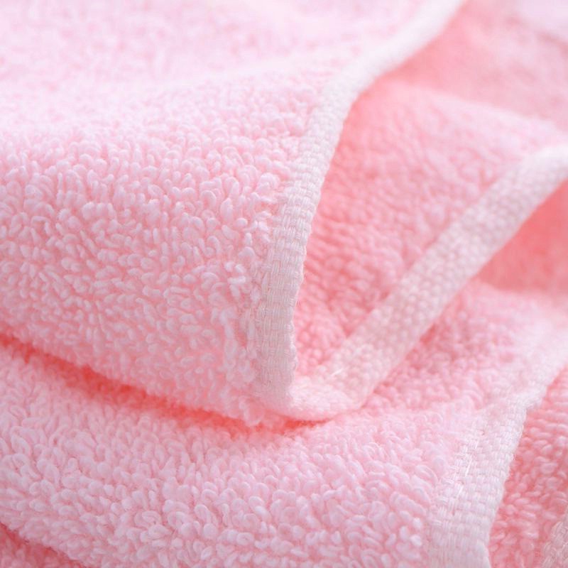 Wholesale color-striped towels, plain adult absorbent face towels, household facial cleansing gifts, embroidered logos Specification image