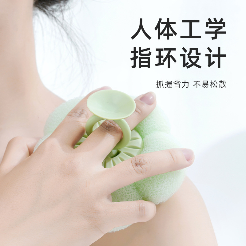 悦思家专利定制花形搓澡巾强力搓泥神器不疼挂吸不散花间沐浴球 Application Scenario