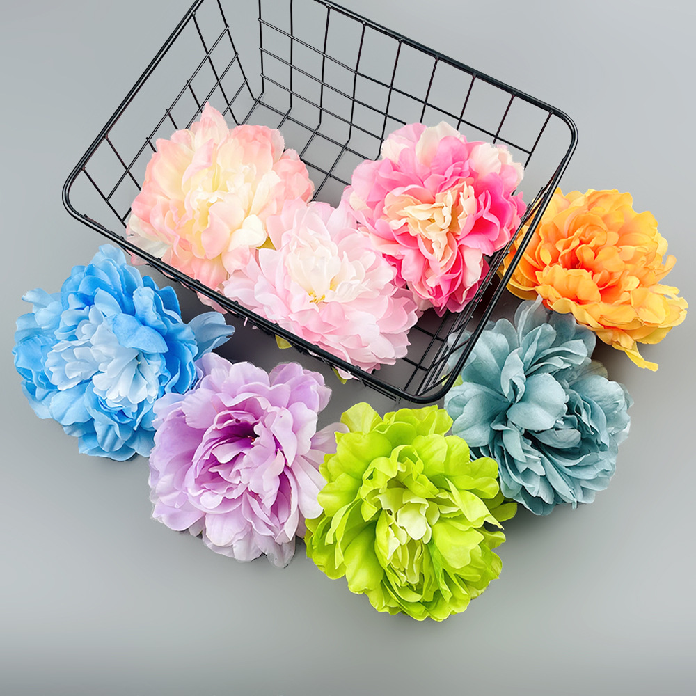 仿真16cm法式牡丹花朵 中秋节花灯diy簪花环配件婚庆背景花墙插花