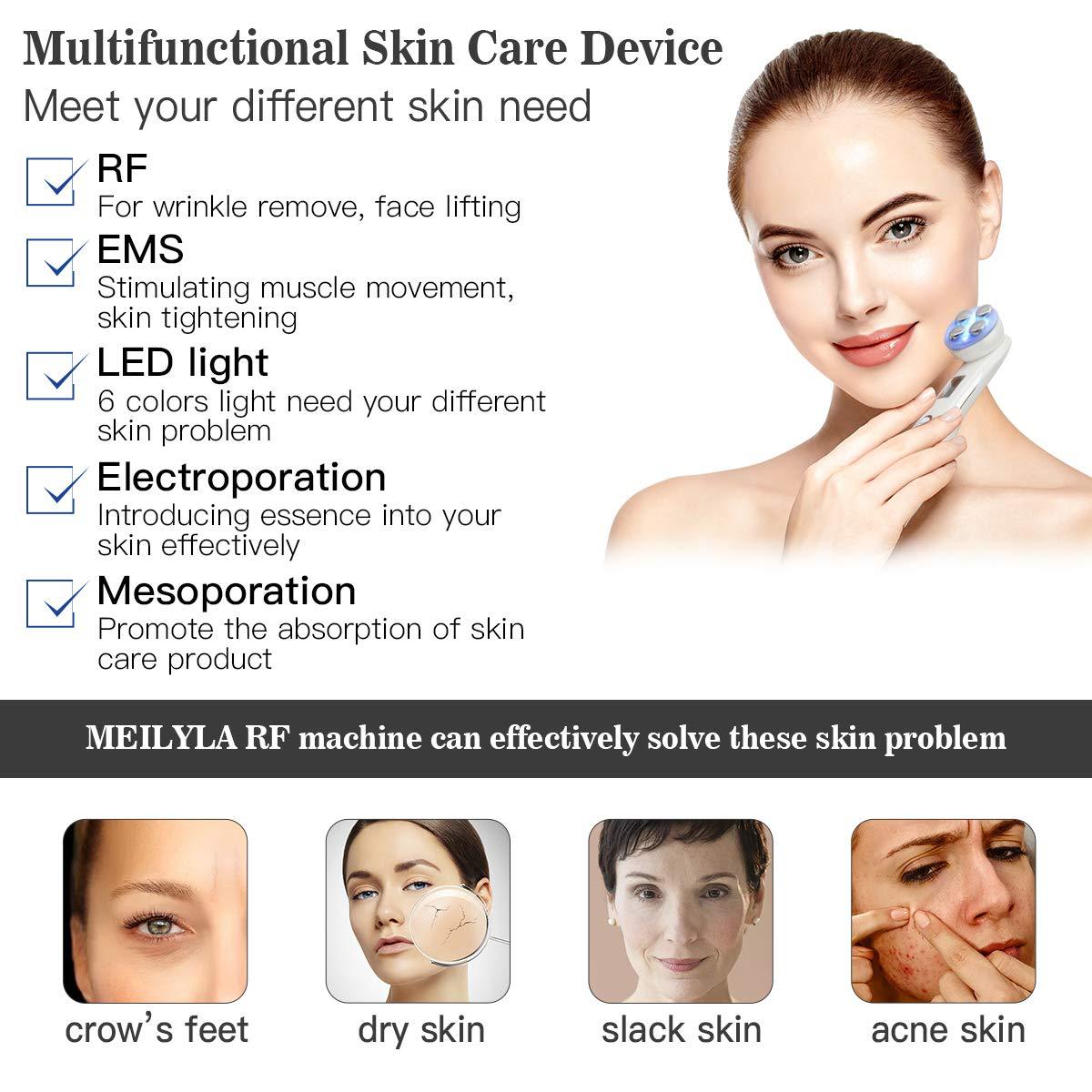 Led Color Skin Tender Instrument Ems Micro-Current Lift Rf Rf Line Electroperforation Needle-Free Beauty Plastic Beauty Instrument Application Scenario