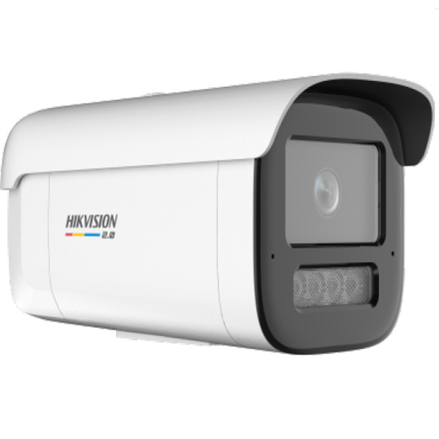 海康可拾音600万臻全彩2.0智能警戒筒型PoE网络摄像机语音对讲