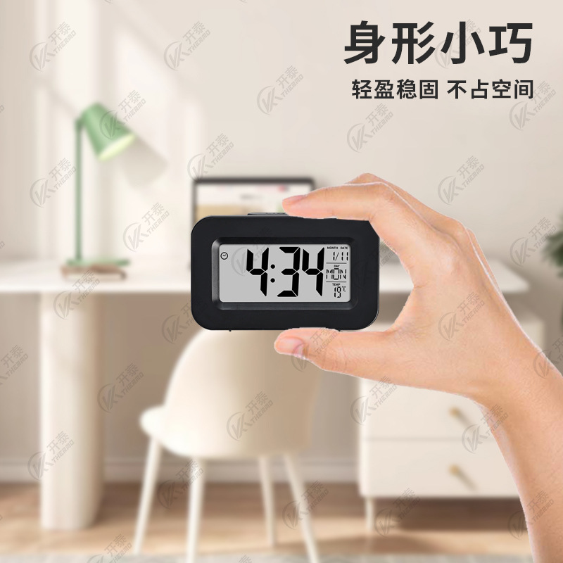 多功能计时器闹钟LCD钟温度计 电子背光学生专用秒表定时器双面细节图