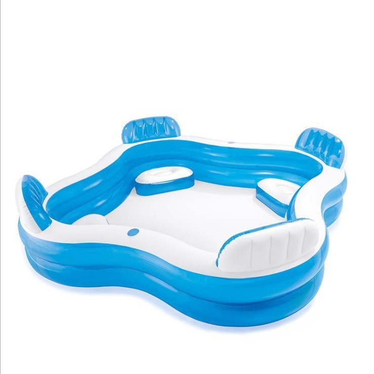 intex 56475 backrest seat family pool PVC parent-child interactive outdoor children's swimming and water play pool Item Picture