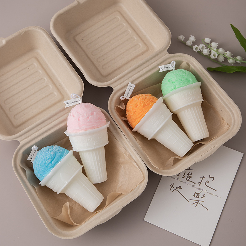 冰淇淋香薰蜡烛伴手礼ins创意家居摆饰套装拍摄跨境结婚礼节日礼