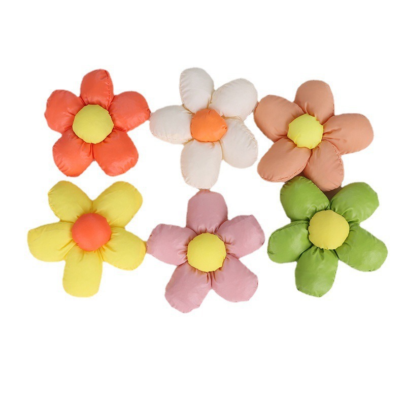 New cartoon fabric five-petal flower cute hair accessories, children's brooches, clothing accessories, bags, cotton-filled accessories, flowers Item Picture