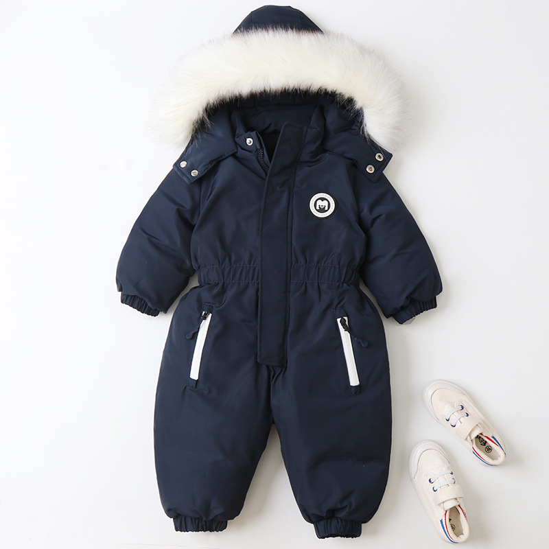 European and American style baby ski suit one-piece suit, baby climbing suit, Hayi 2022 winter new children's clothing one-piece suit details Picture
