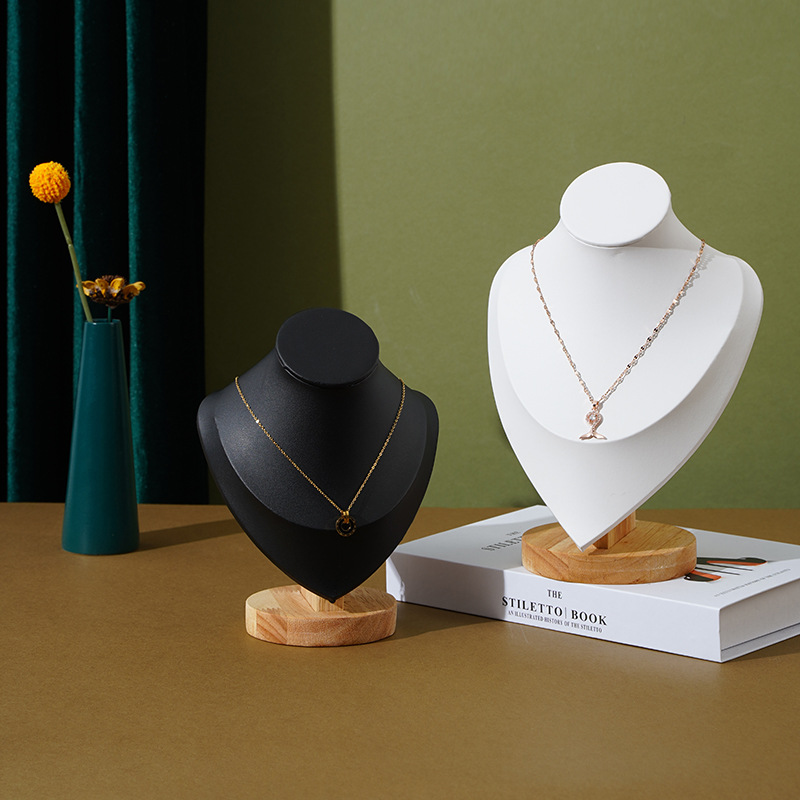 Guiwa solid wood model portrait necklace display stand, jewelry stand, accessory stand, necklace pendant display and storage details Picture