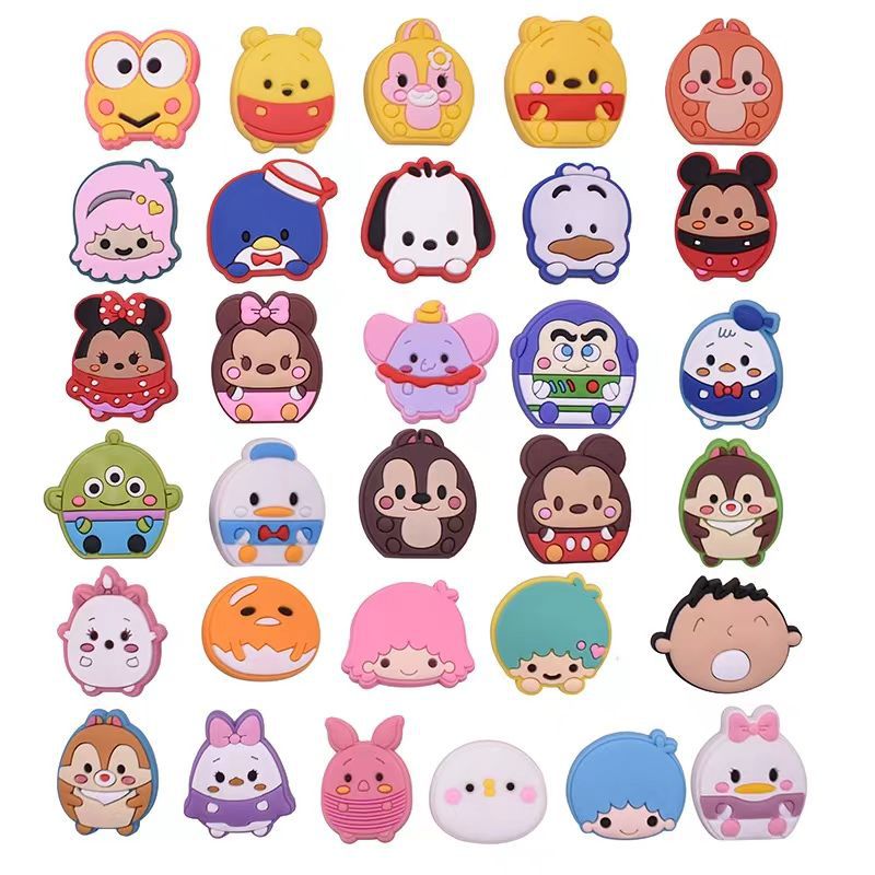 Q-style cartoon cute crocs accessories, buckles, flower decorations, and PVC soft rubber are available in stock exclusively for cross-border e-commerce Specification image