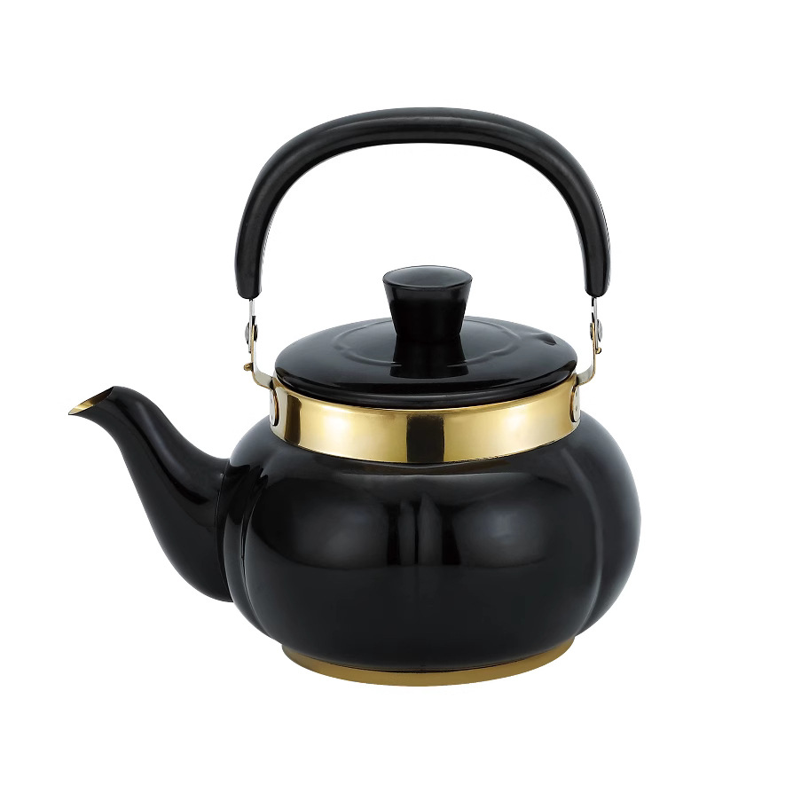Cross-border stainless steel gold-plated kettle, East China pumpkin pot, restaurant and hotel kitchen coffee pot with filter, tea pot