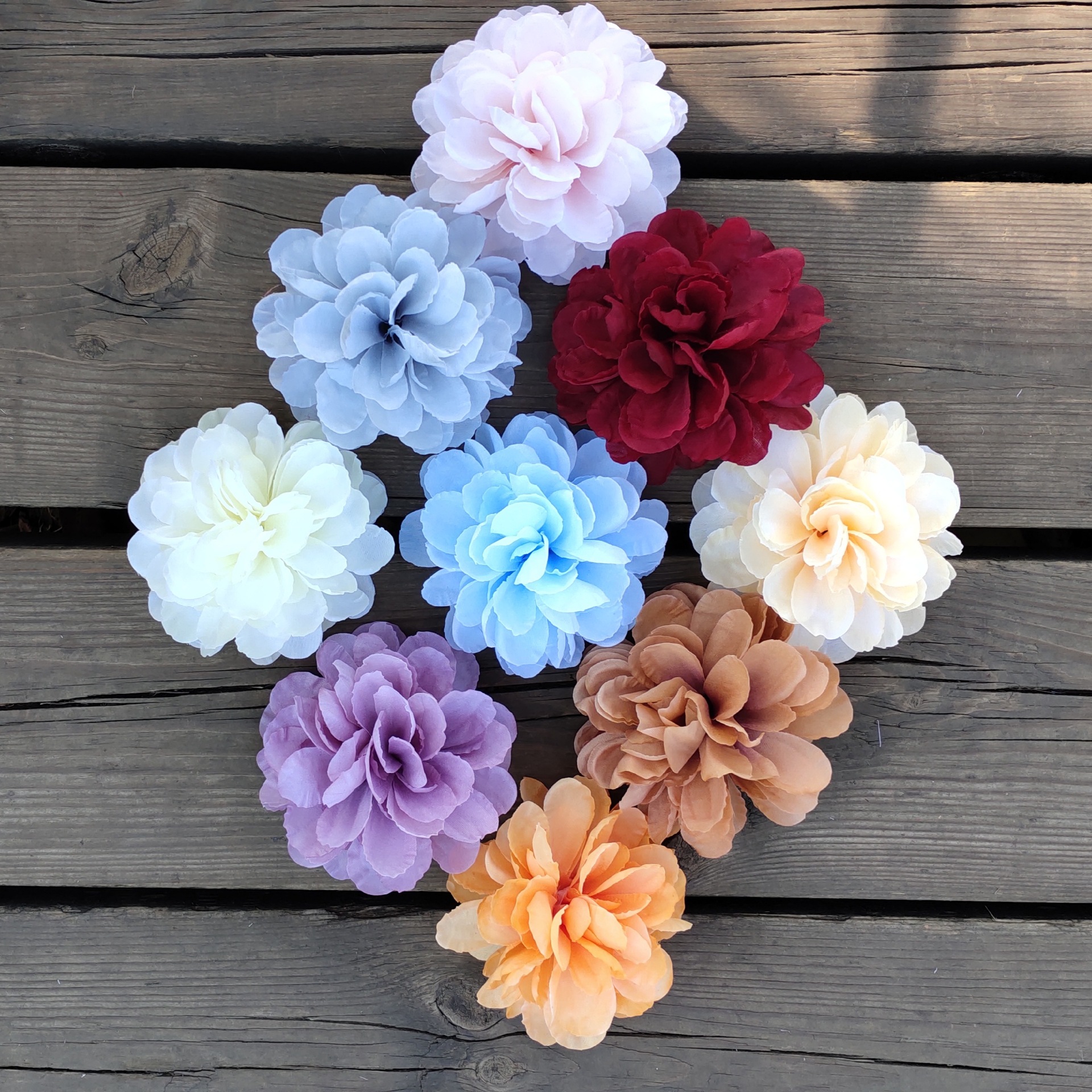 Dahlia ball flower head, dahlia simulation flower head, wedding road leading flower row, base flower material, home decoration thorn ball