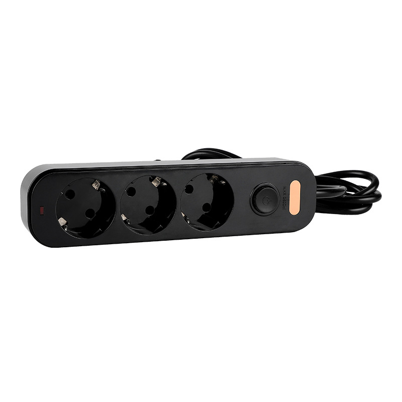 Cross-Border E-Commerce European Standard Socket Perforated Position Row Plug Home With Wire Board Wholesale Wiring Socket Russia Foreign Trade Item Picture