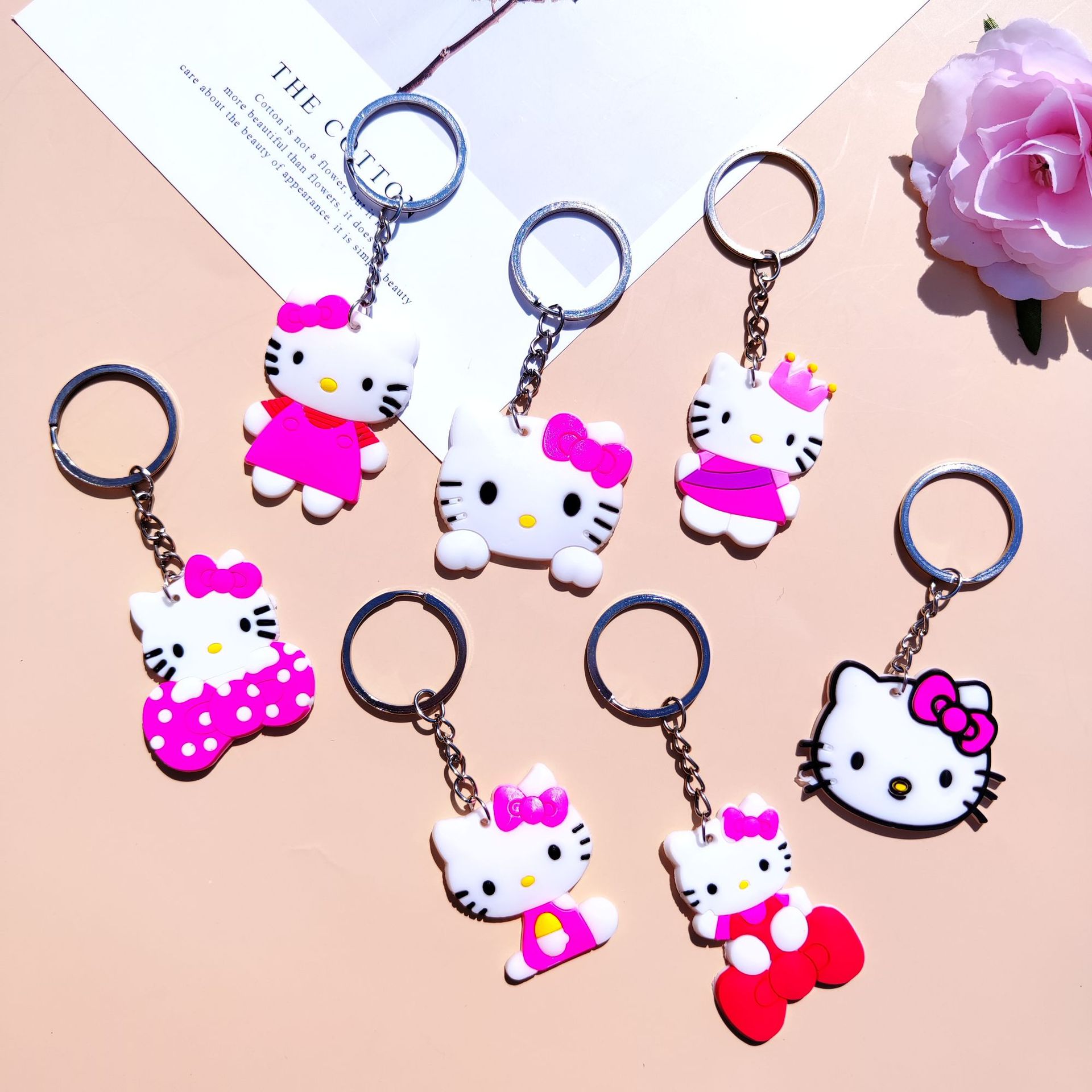美乐蒂小挂件可爱钥匙扣kitty书包挂饰PVC包包挂件小礼品批发