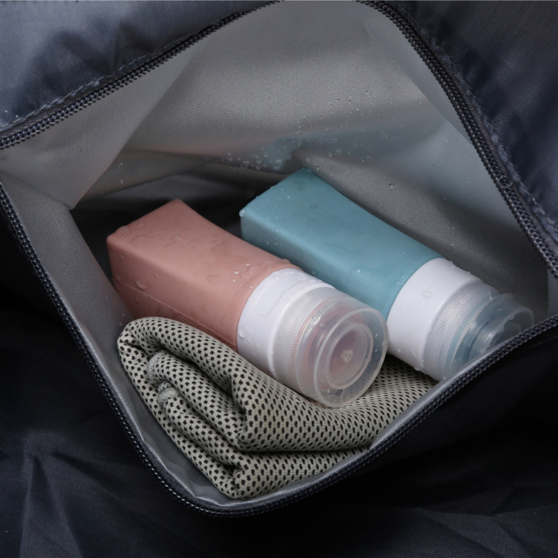 Wholesale dry and wet separation sports hand-held shoulder bags, yoga and fitness bags, folding and storage large-capacity travel bags, LOGO Specification image
