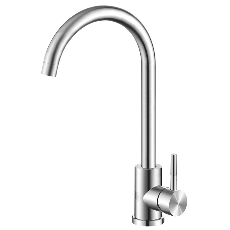 304 stainless steel kitchen faucet, single cold water sink, cold and hot water two-in-one, rotatable splash-proof sink Item Picture