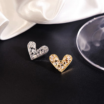 New love pin anti-slip buckle heart brooch ladies high-grade simple fixed clothes simple hundred collocation decoration