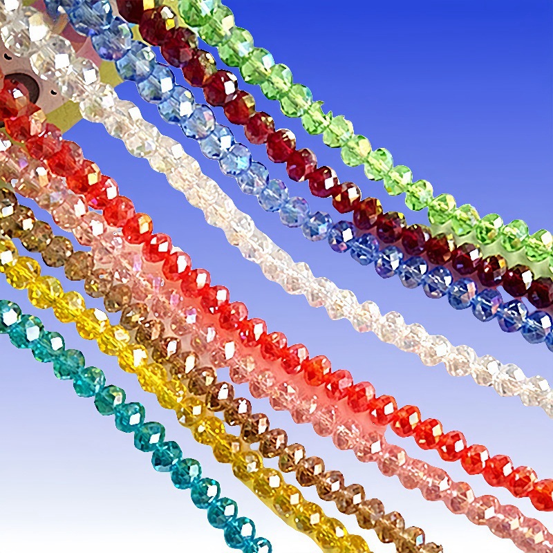 【 Wholesale of 10 Pieces 】 Electroplated AB colored crystal flat beads 1/2/3/4/6mm/8mm/10/12 jewelry accessories full figure