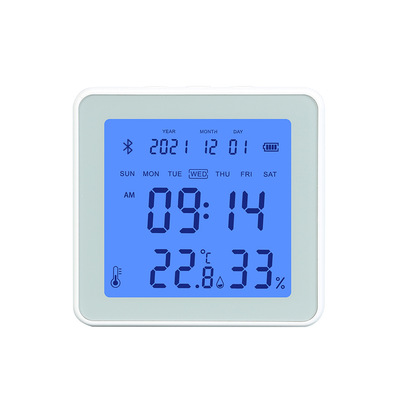 tuya Indoor Doodle Bluetooth Smart with backlit alarm temperature and humidity sensor Item Picture