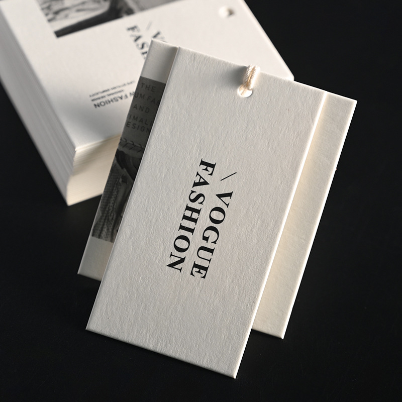 Beige card thickened tag, universal clothing tag design, simple and fashionable LOGO color printed tag, custom-made Application Scenario