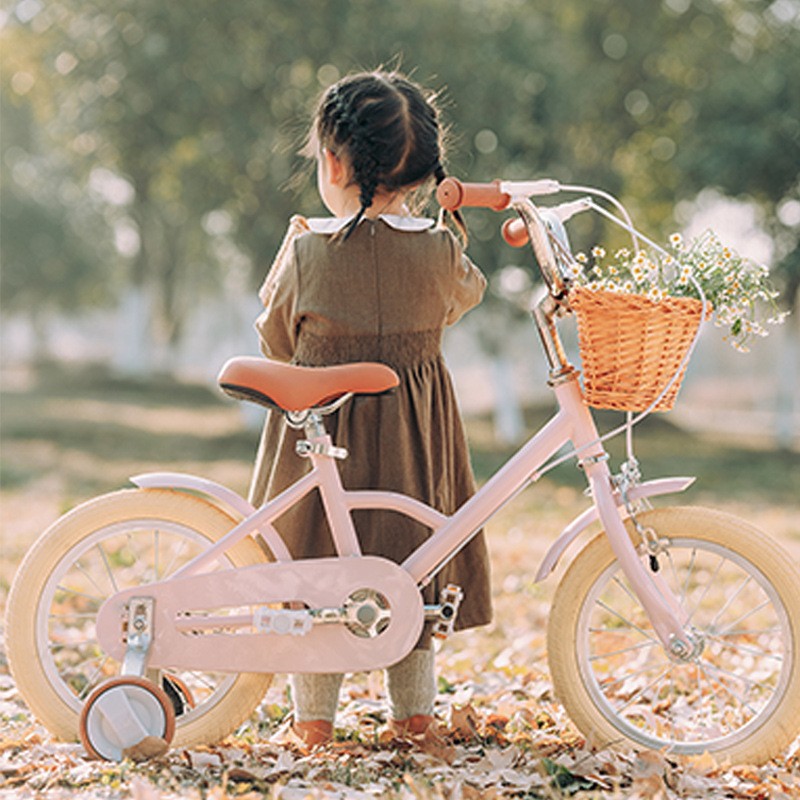 儿童自行车复古小女孩单车带篮筐公主款脚踏车中大童山地自行车图