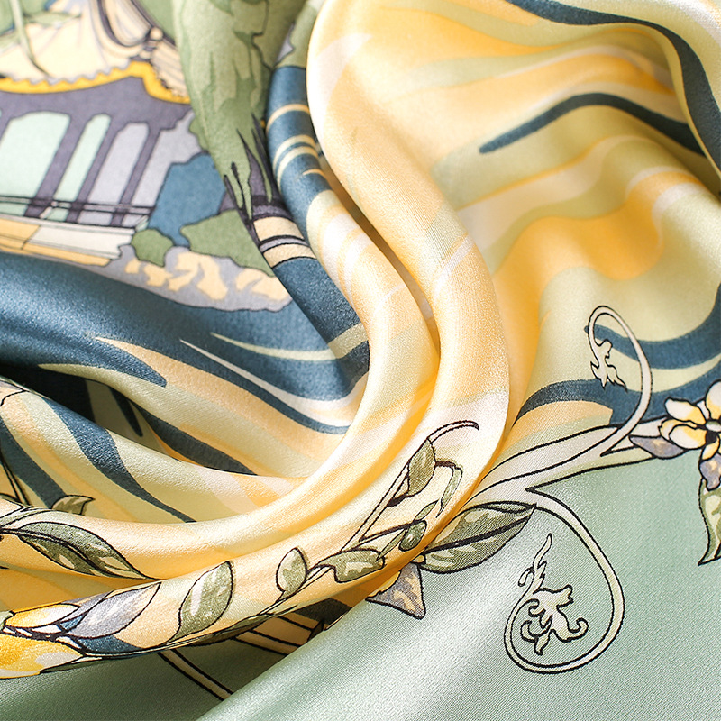 Silk Scarf Silk Scarf New Silk Silk Wholesale 70 Square Scarf Decorative Scarf Summer Hand Gift details Picture