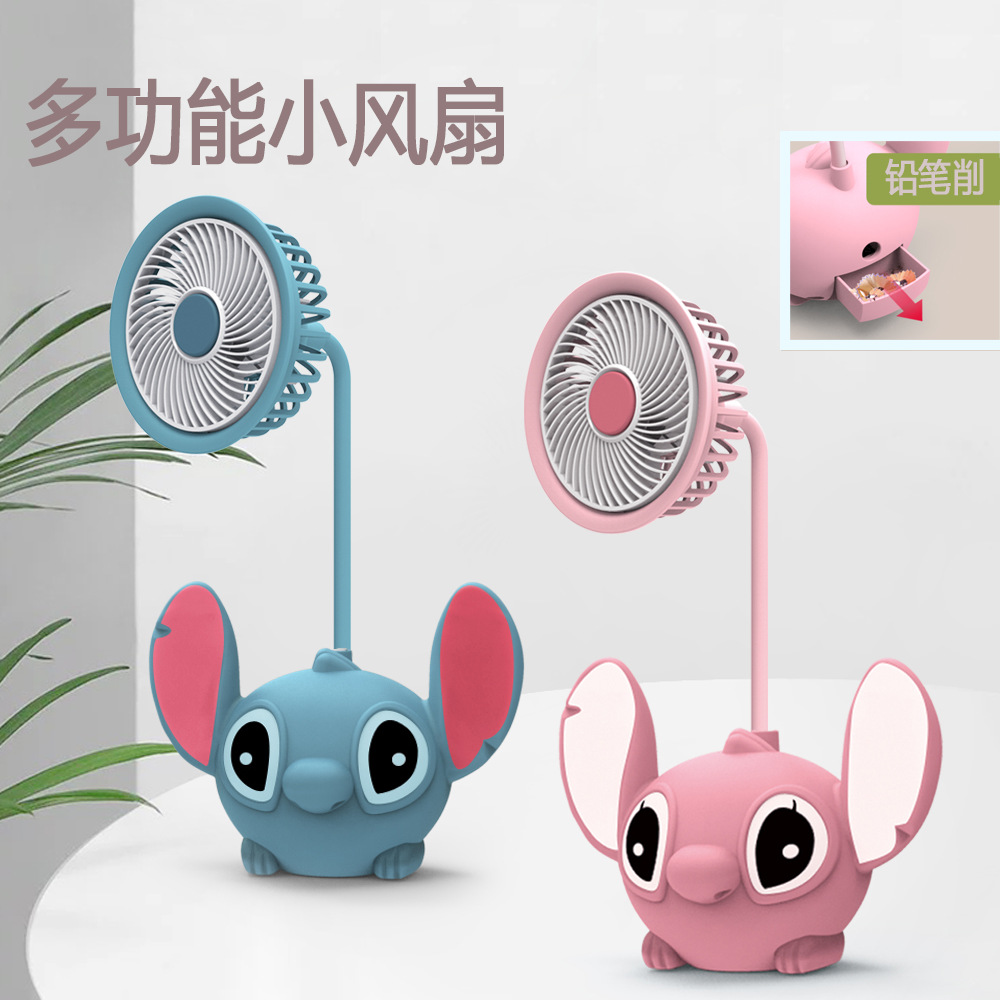 Cross-border cartoon Stitch USB charging led desk lamp, student eye-protecting desk lamp, bedside hamburger night light strip, pencil sharpener Application Scenario