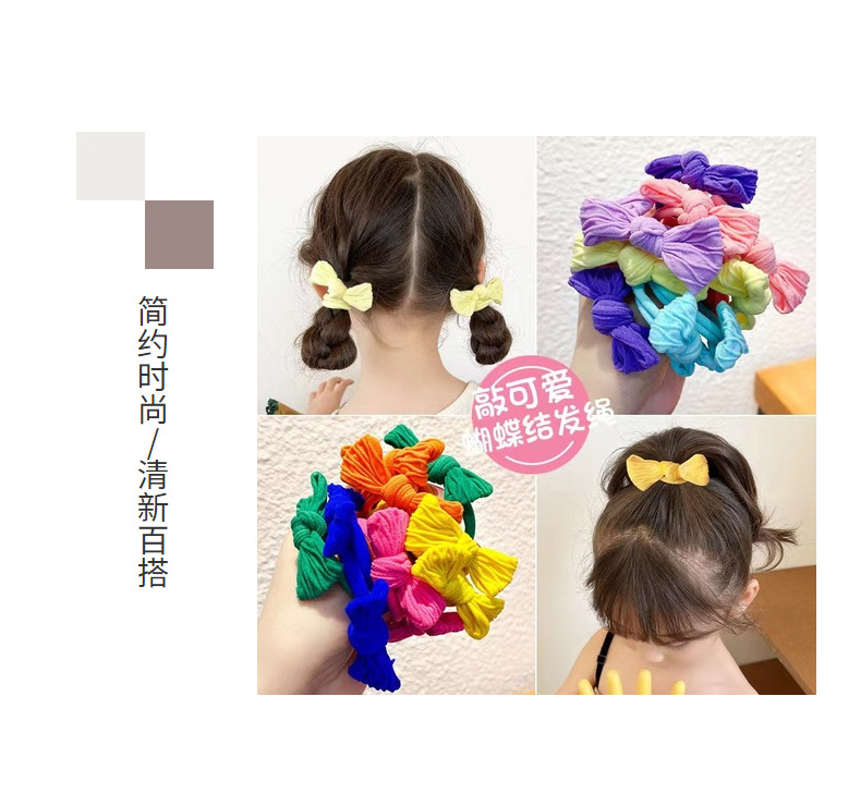 Wholesale of new Korean-style bow hair ties, hair bands, hair tie covers, leather bands, simple and high-elasticity hair ties for women, and hair accessories pic 37