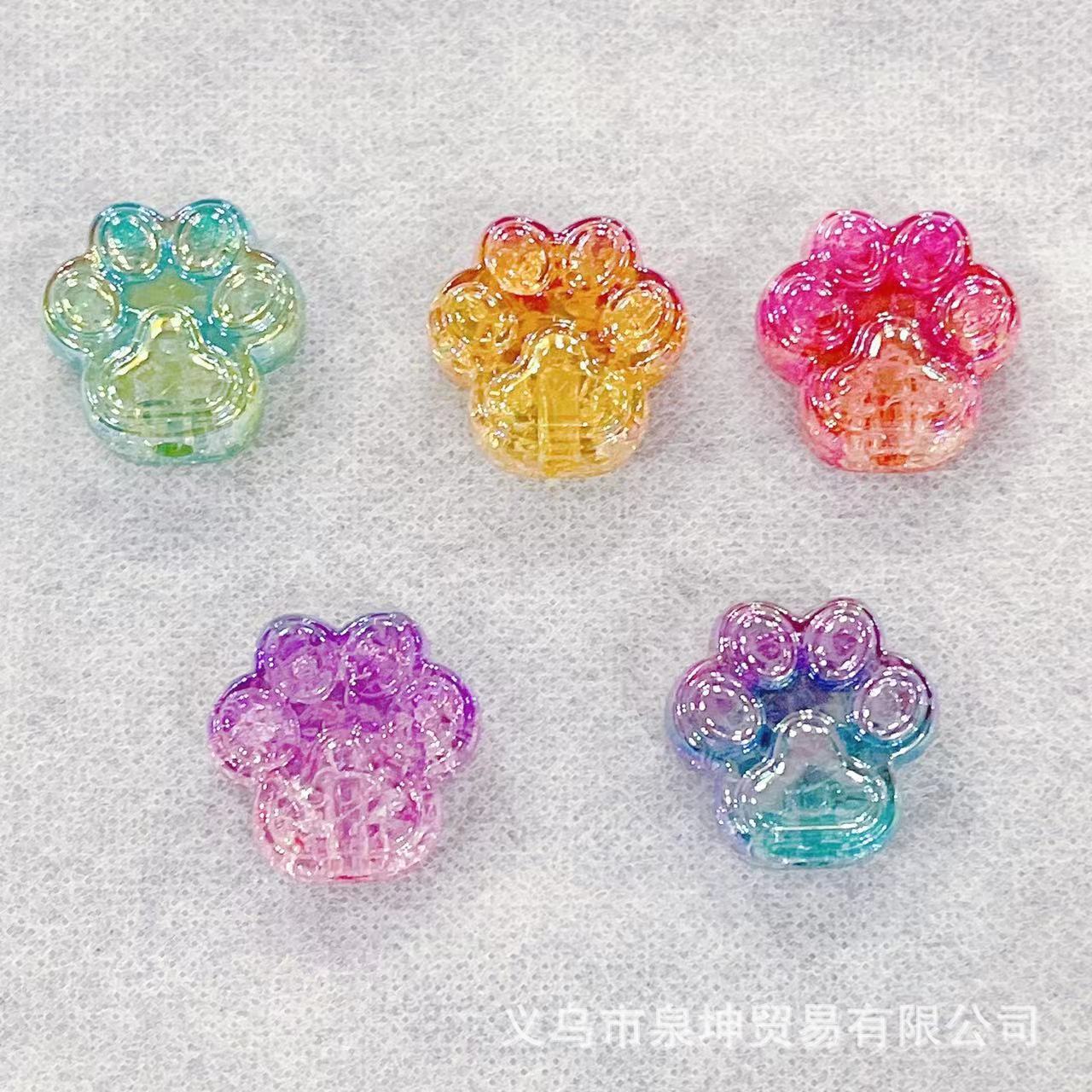 Factory direct sales of acrylic cat scratch beads, cream resin material, hair strings, stationery, children's diy accessories