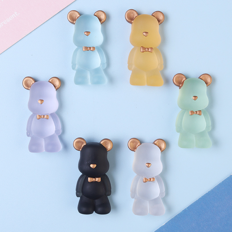 Resin Accessories Violent Bear Big Cartoon Diy Accessories Cream Glue Phone Case Decorative Patch Hair Accessories Materials Wholesale details Picture