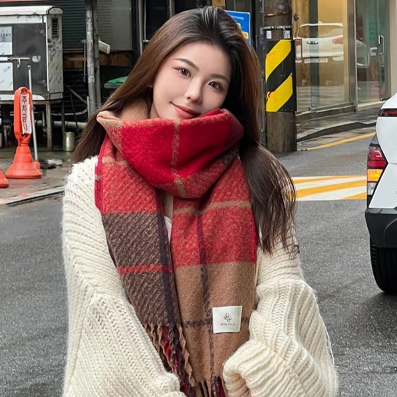 围巾/围巾真丝/袜子山羊绒/围巾女士长款时尚/围巾女长款百搭产品图