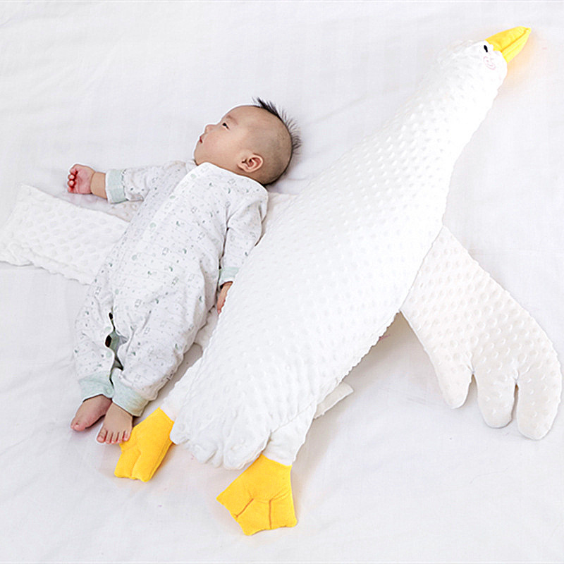 婴儿大白鹅排气安抚抱枕新生宝宝缓解肠胀气趴睡防惊跳飞机抱玩具详情图3