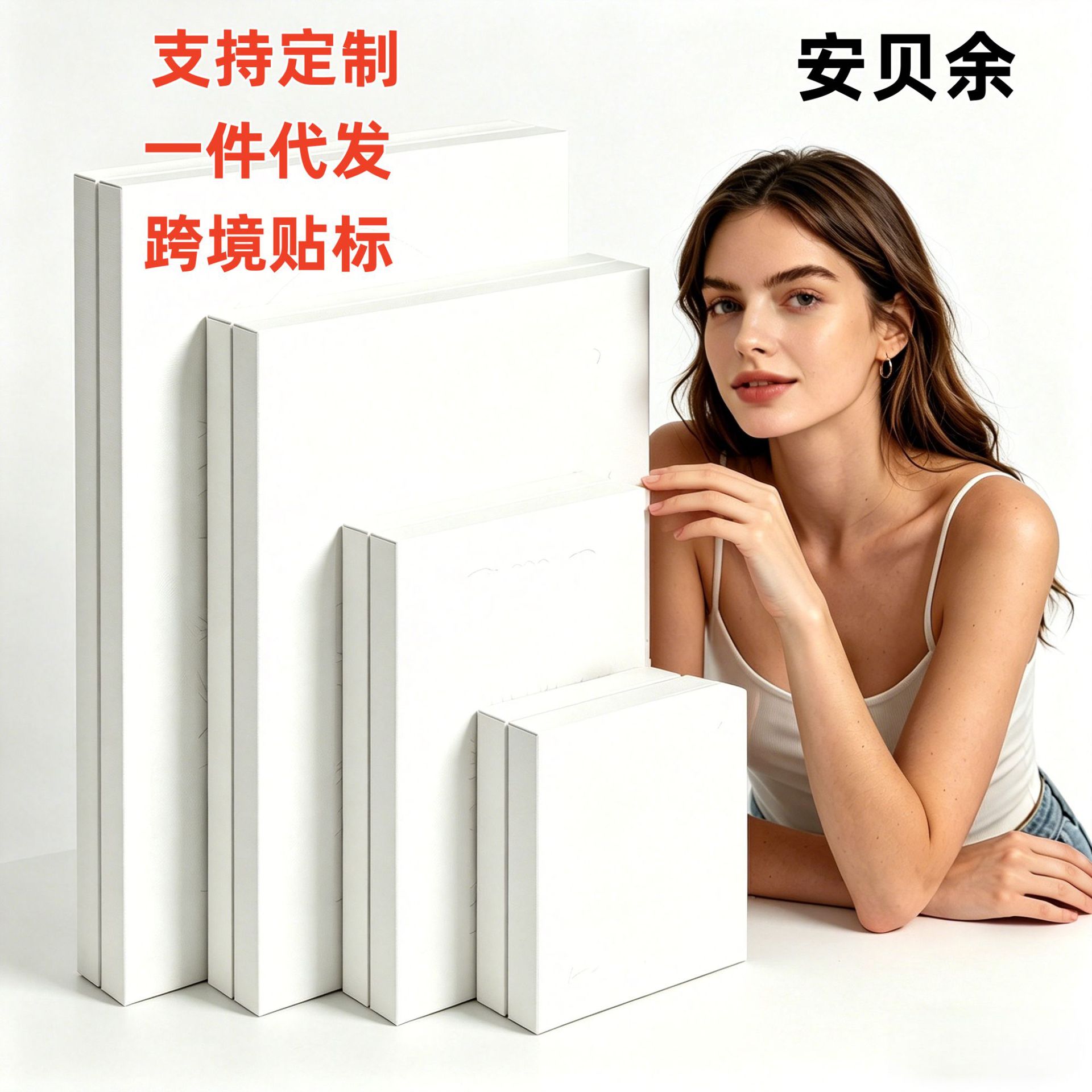 Linseed oil picture frame blank with fabric, solid wood inner frame art, acrylic hand-painted, wholesale large quantity, favorable price