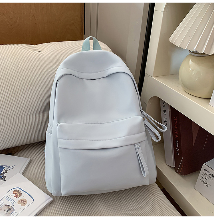 书包女ins 小清新高中生双肩包女纯色少女旅行背包男耐磨休闲背包详情36