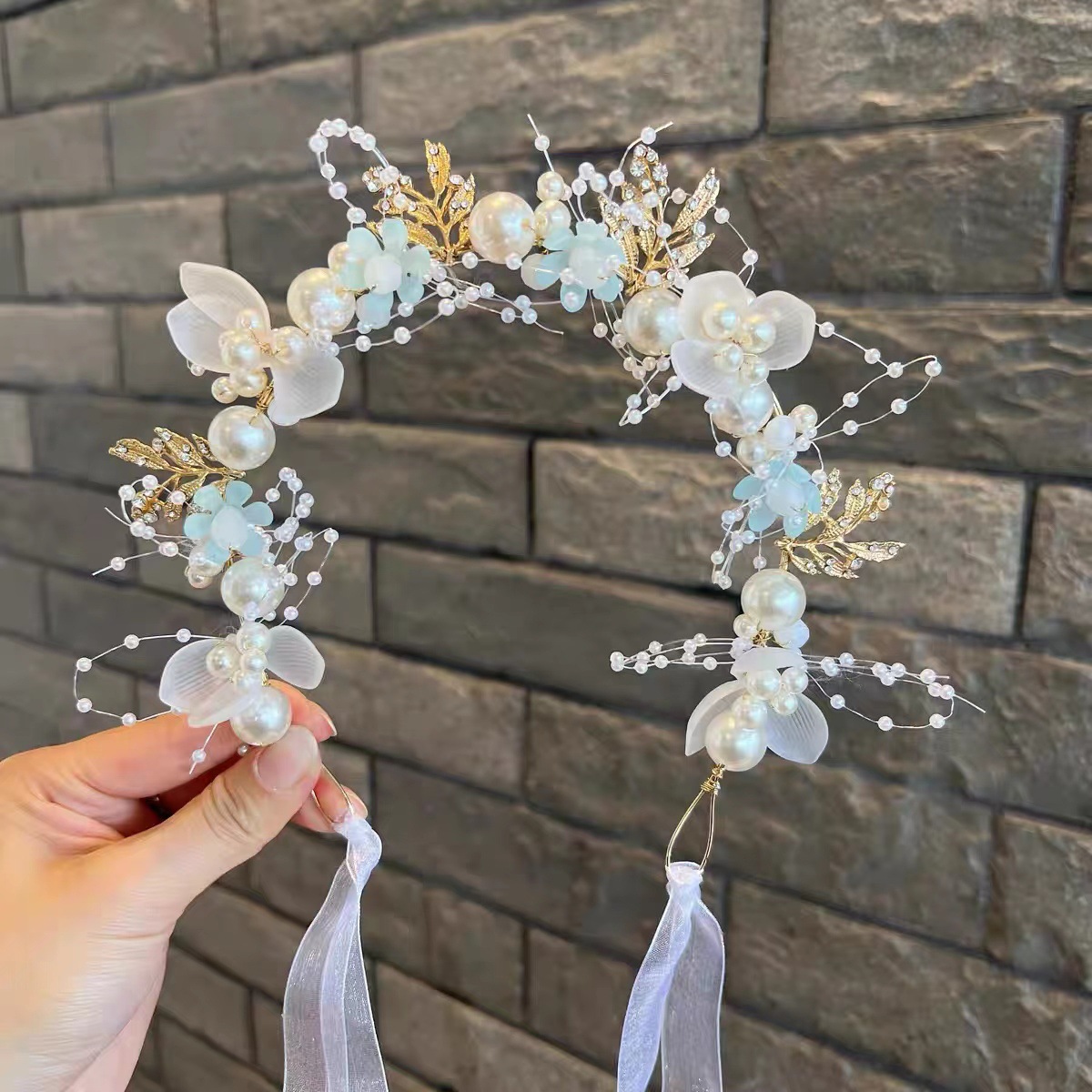 Children's Garland Headband Headband Crown Girl Princess Korean Headdress Show Flower Child Accessories Headband Sen Tie Item Picture